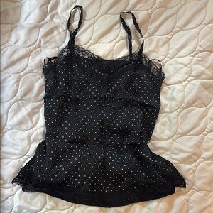 Polka Dot Cami babydoll top vintage Y2K